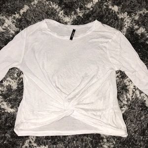 crossed crop top